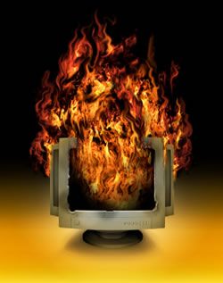 Burning monitor