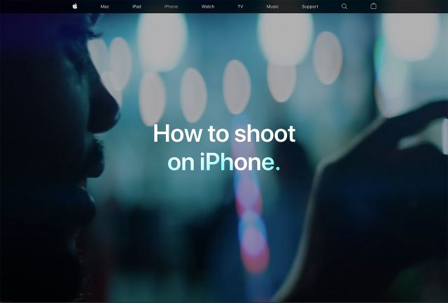 Apple website dark mode