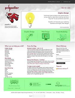Homepage with nav groups