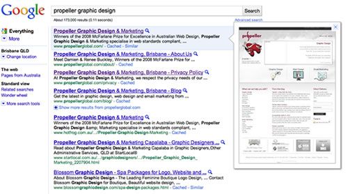 Google Instant Preview
