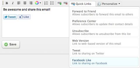 How to share using Facebook and Twitter
